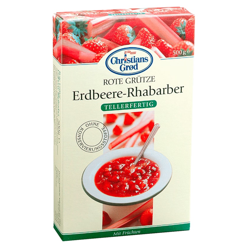 Christians Grød Rote Grütze Erdbeere Rhabarber 500g